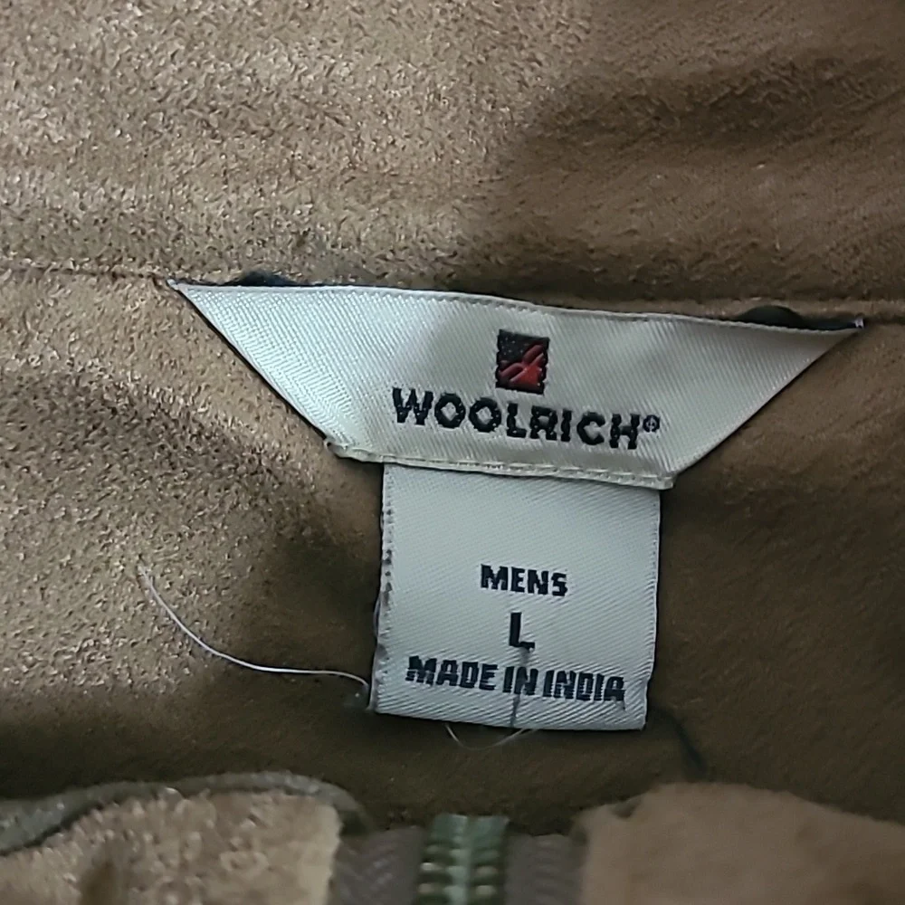 Woolrich Quarter Zip Sweater Pull Over Fleece Brown Size Mens L